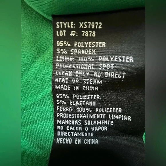 XSCAPE Green & Gold Formal Halter Gown - Picture 10 of 10